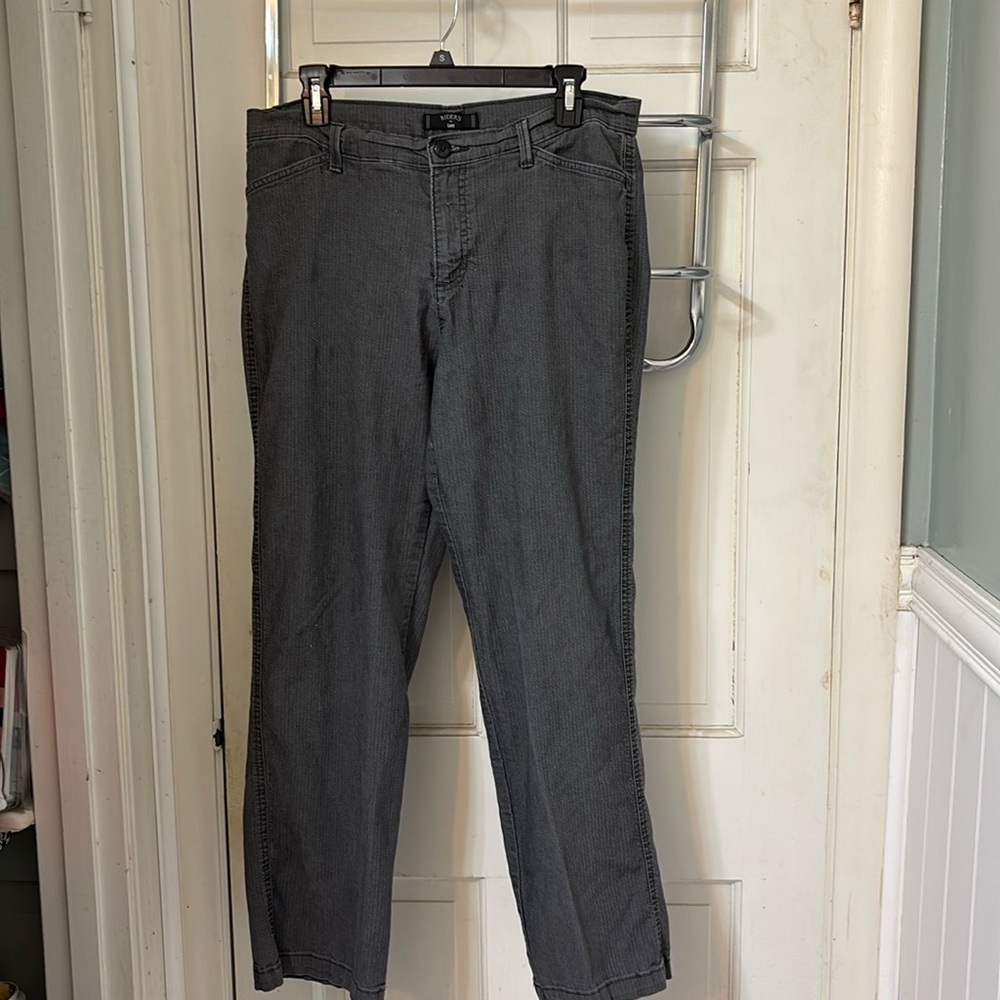 🇺🇸3/$25 🇺🇸 Riders by Lee Gray Classic Straight Leg Trousers Chinos Pants